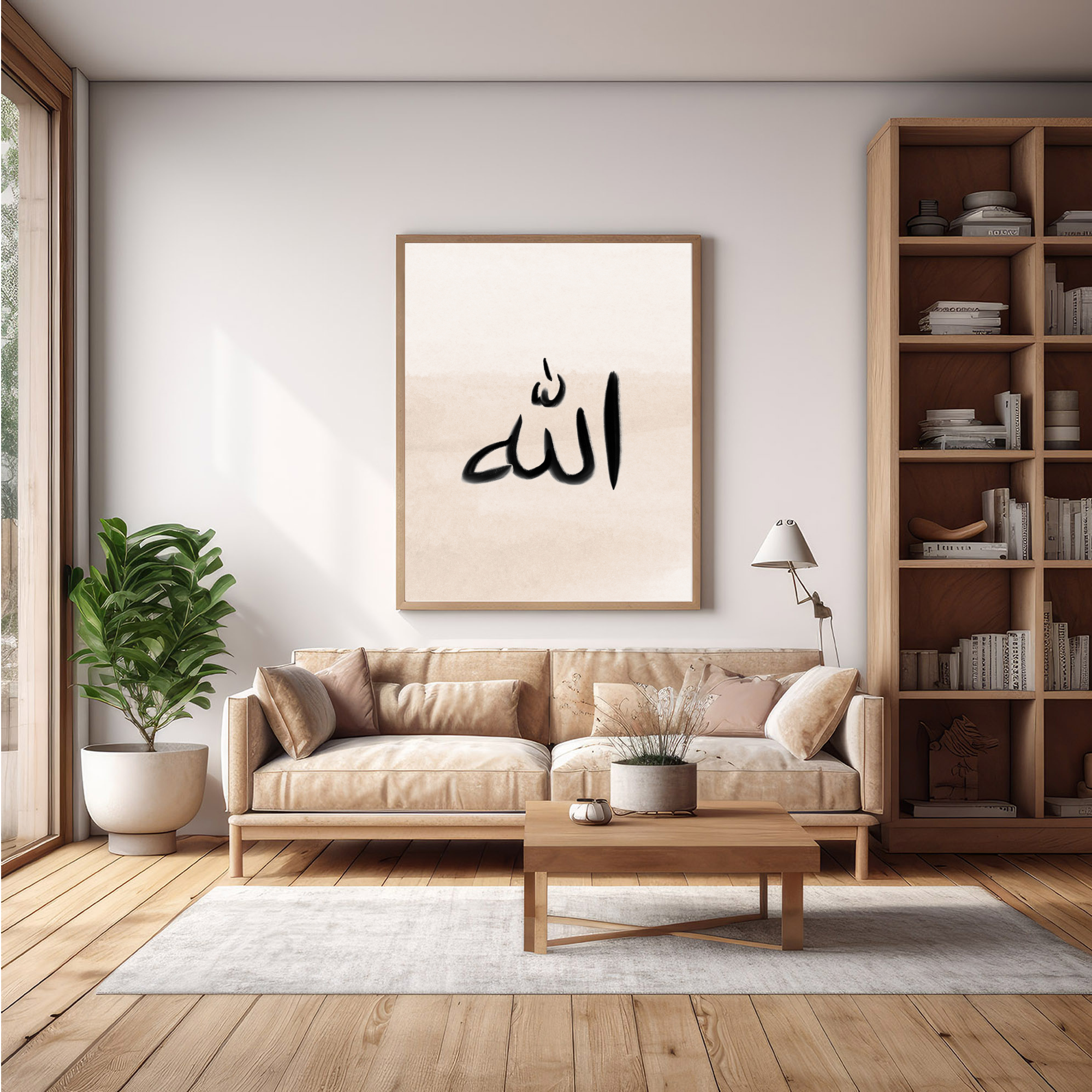 StorySouq islamic wall poster Allah beige