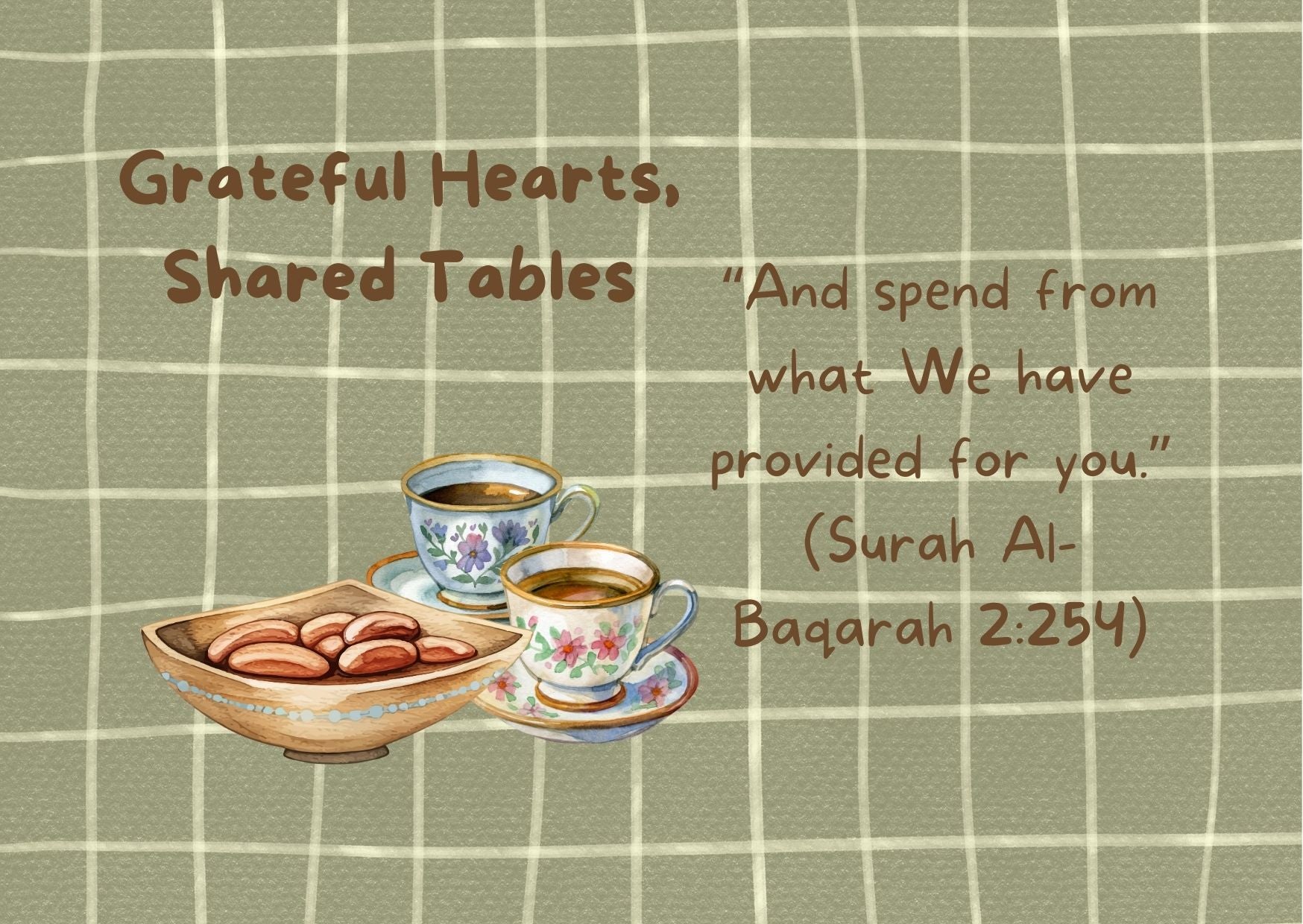 Iftar Grußkarte – Sharing & Gratitude