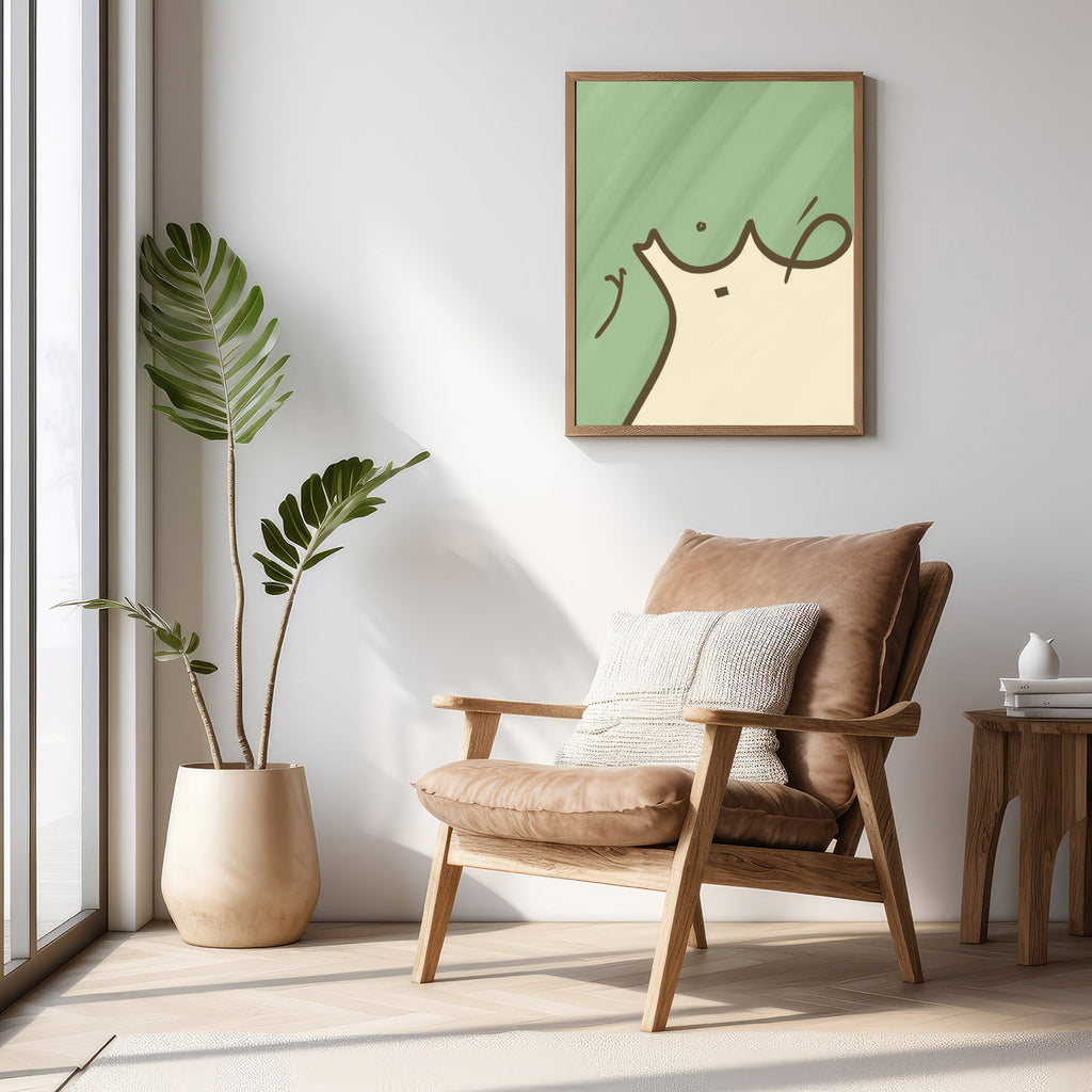 StorySouq islamic wall print sabr in olive and beige