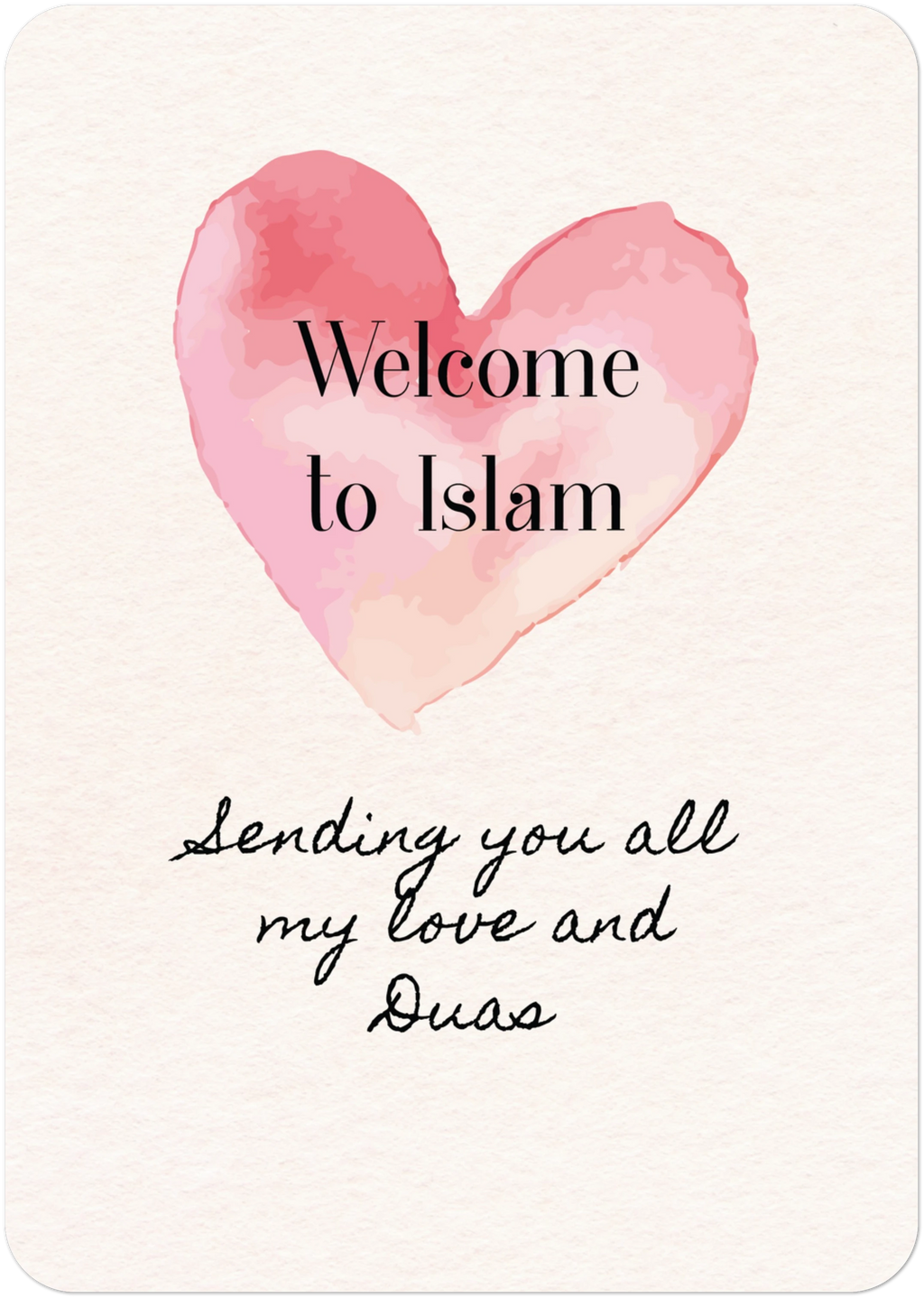 Welcome to Islam – Glückwunschkarte zur Shahada